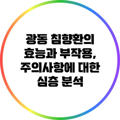 광동 침향환의 효능과 부작용, 주의사항에 대한 심층 분석