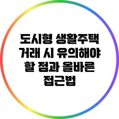 도시형 생활주택 거래 시 유의해야 할 점과 올바른 접근법