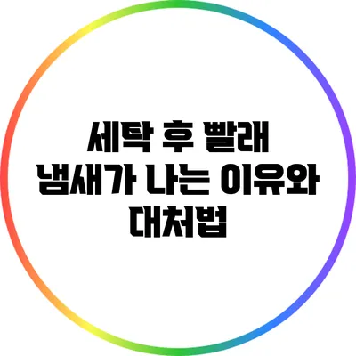 세탁 후 빨래 냄새가 나는 이유와 대처법