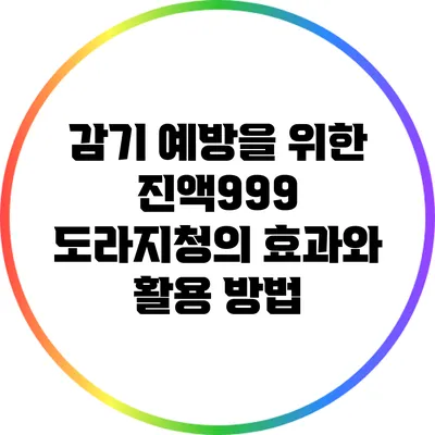 감기 예방을 위한 진액999 도라지청의 효과와 활용 방법