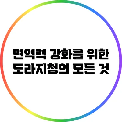 면역력 강화를 위한 도라지청의 모든 것