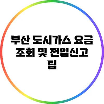 부산 도시가스 요금 조회 및 전입신고 팁