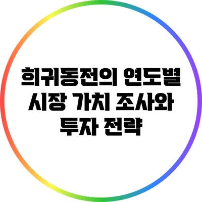 희귀동전의 연도별 시장 가치 조사와 투자 전략
